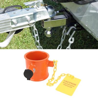 Trailer Anti Theft 5th Wheel Pin Lock Trailer 5th Wheel Pin Lock 74mm Easy To Use Sturdy Aluminum Alloy with 2 Keys for