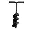 Garden Auger Drill Bit, T Shape Hand Drill Auger Post Hole Digger Steel Spiral Drill Bit with Handle Multifunction Garden Auger Tool Drill Digger Bit
