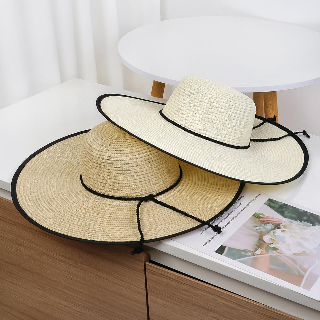 Summer Seaside Vacation Big Brim Sun Hat Women Sun Protection Beach Hat Casual Versatile Woven Straw Hat Women