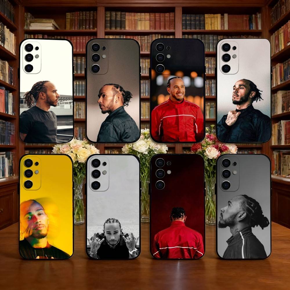 L-Lewis Hamilton Phone Case Black Silicone Soft For Samsung S25,S24,S21,S22,S23,S30,Ultra,S20,Plus,Fe,Lite