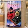 Beach TowelMiraculous Ladybug Custom Name Text Personalized Soft Towel for Beach Pool Indoor Home Decor Gift