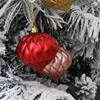 Fashion Fine Texture Christmas Ball Pendant Shiny Plastic Christmas Balls Ornament DIY Painted Thread Ball Home Decor
