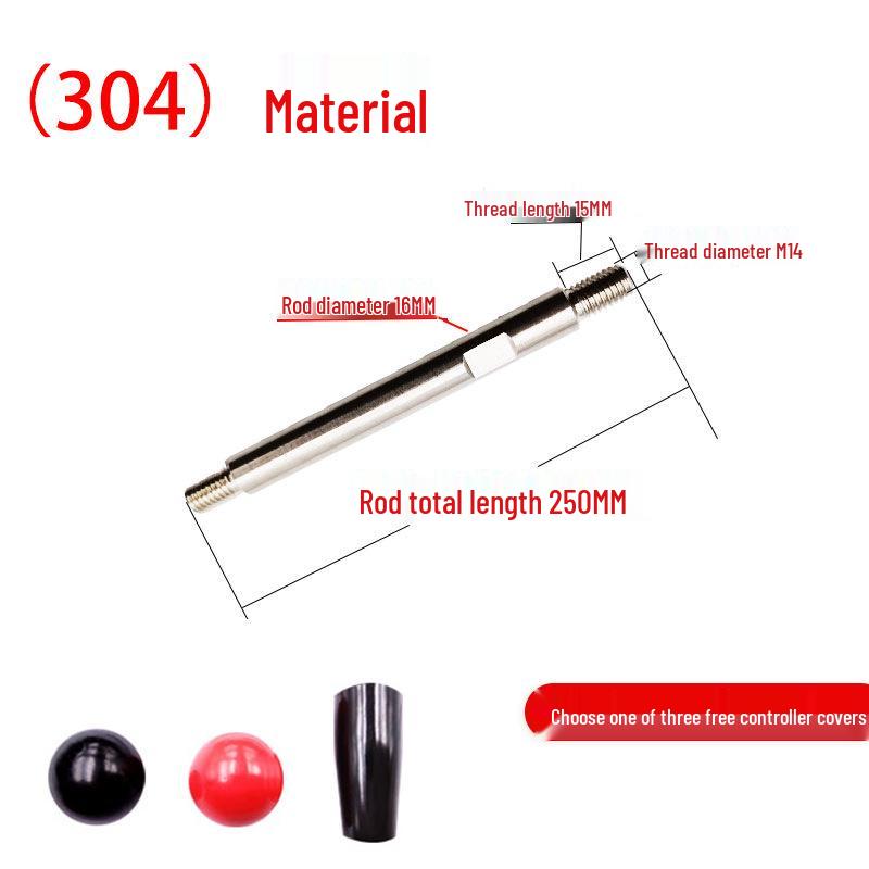 Double-Ended Threaded Stainless Steel Drill Handle Lever