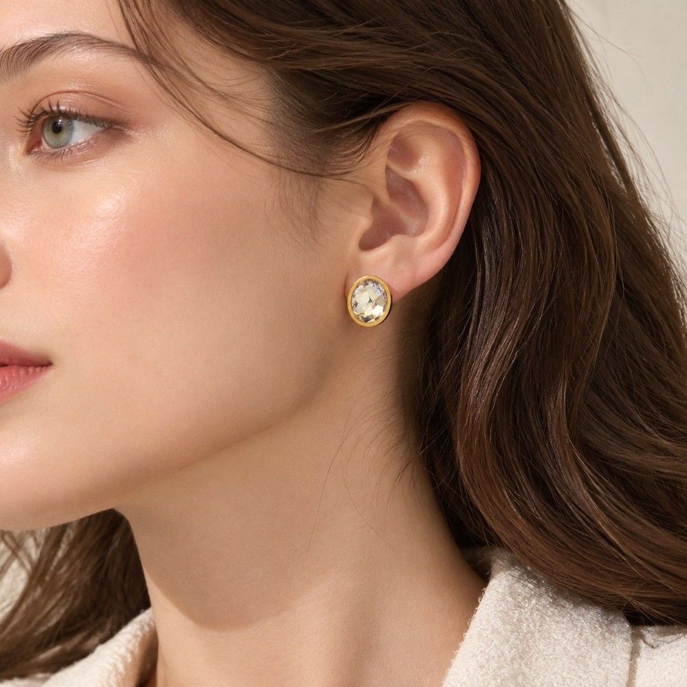 1 Pair Stainless Steel Stud Earring Lightweight Titanium Steel Earring Fashion Jewelry Gift Giving