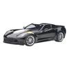 AUTOart 1/18 Scale Chevrolet Corvette C7 Grand Sport Black with White Stripes and Yellow Hash Marks
