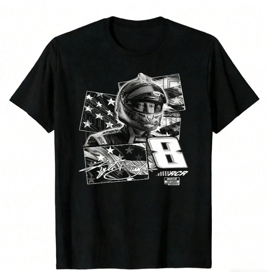2026 Kyle Busch #8 RCR Racing Patriotic American Flag Graphic T-Shirt XXL