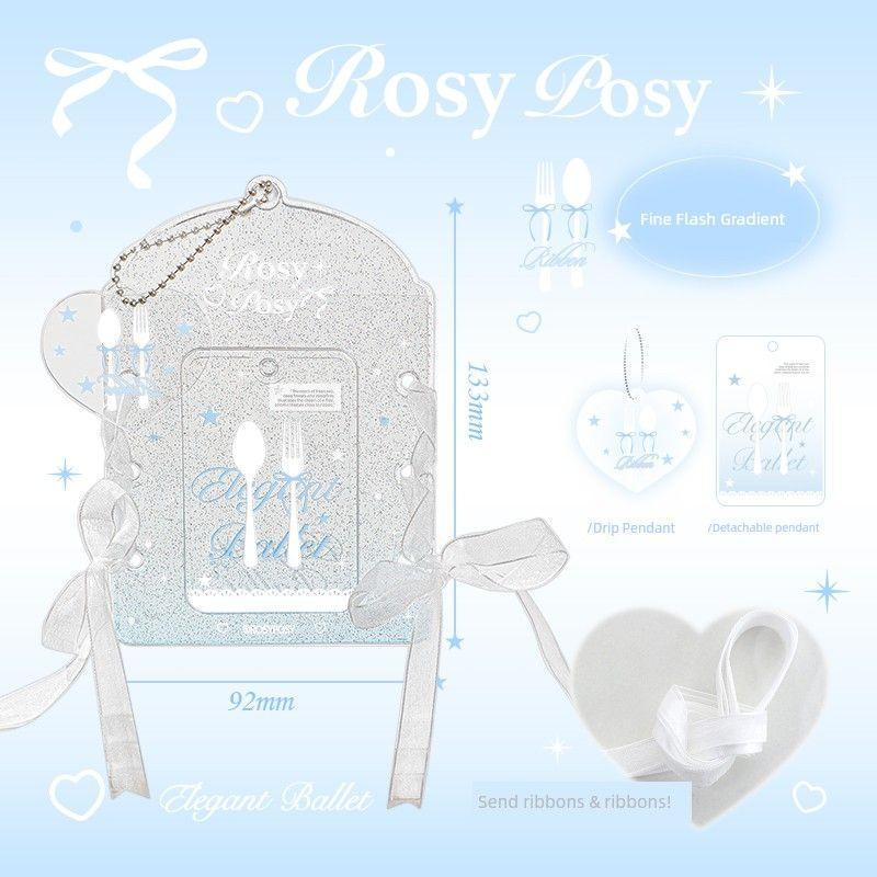 

Rosyposy Soft Set Good-looking Schoolbag Pendant Card Holder Vertical Glitter Blue