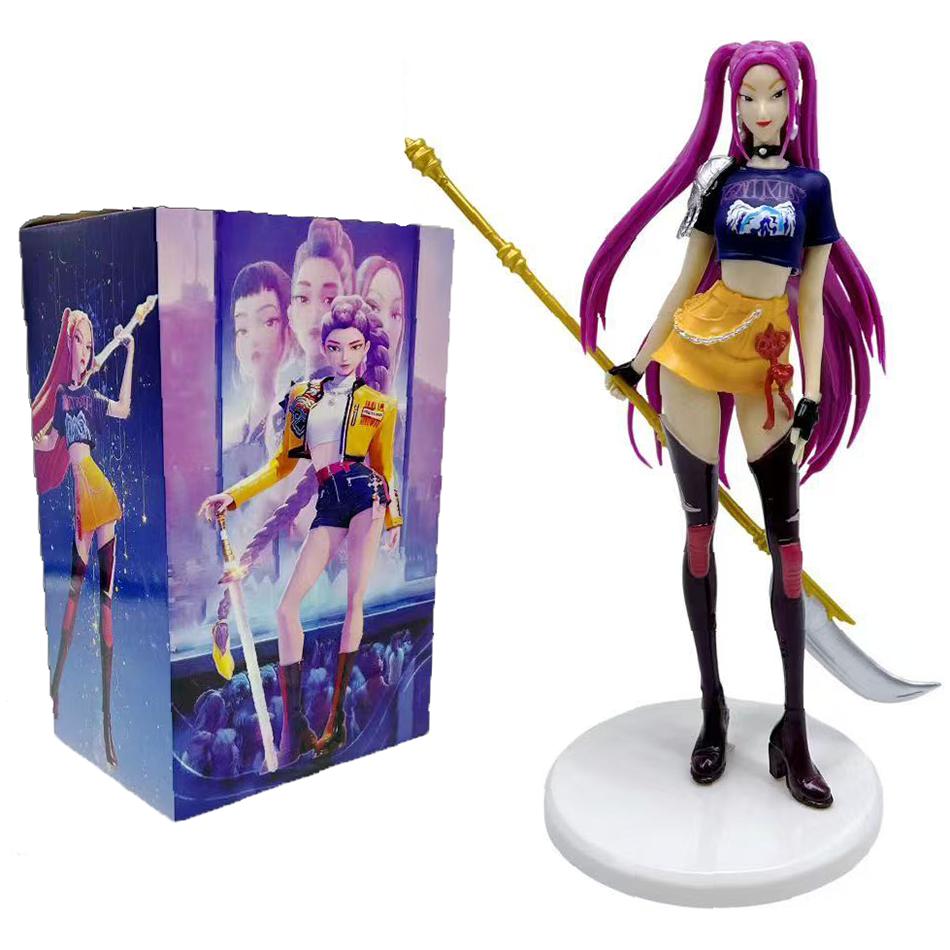 In Stock Kpop Demon Hunters Figure 19CM Huntrix Figures Toy Rumi Mira Zoey Sussy Figurine Anime Peripheral Model Desktop Gift