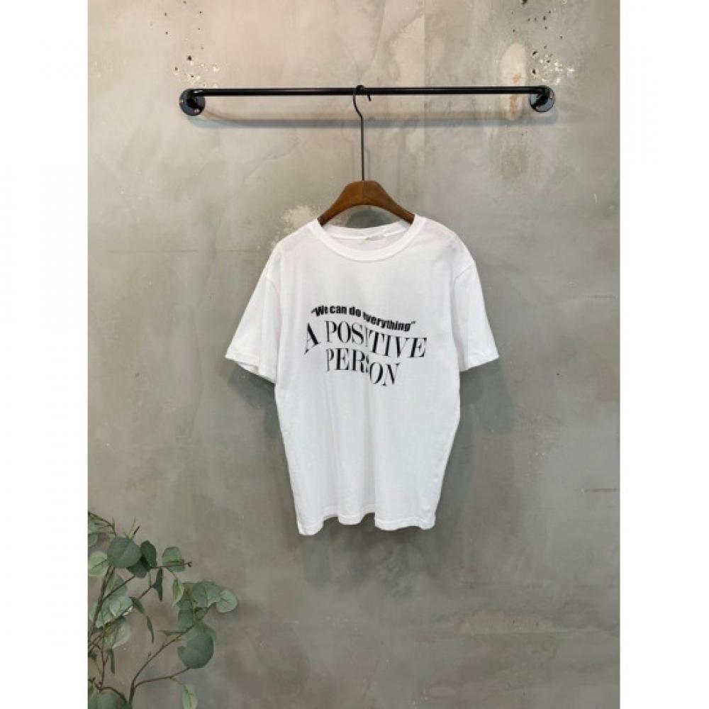 C S In The Room poSiTive leTTerIng Round neCk ShorT Sleeve T ShirT 4Color