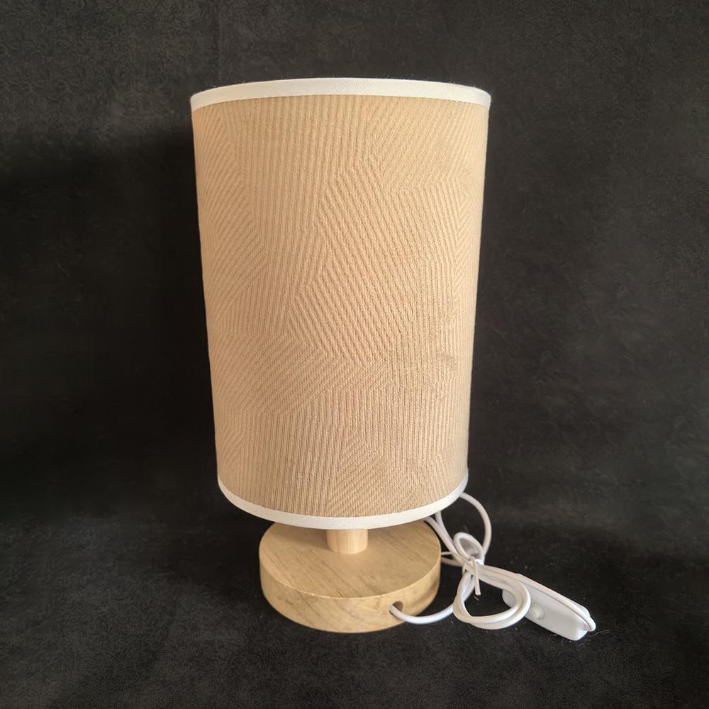 Stoff-Holzsockel Tischlampe: DIY-Softlicht, augenfreundlich, ideal für Nachttische
