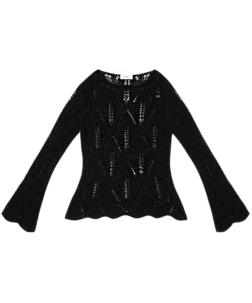 VLETI Nylon Skacy Slim Fit Knit (Black)