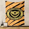 Portsmouth Football Club Logo Yellow Black Patterned Tapestry for Bedroom and Living Room Home Decor Sofas