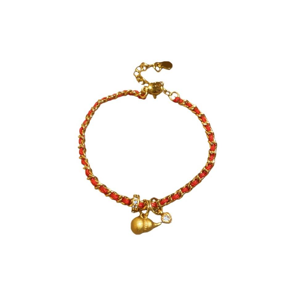 

Calabash Golden Pony Bracelet Chinese Horse Year Chinese Style Bangle Girls Gifts StyleA