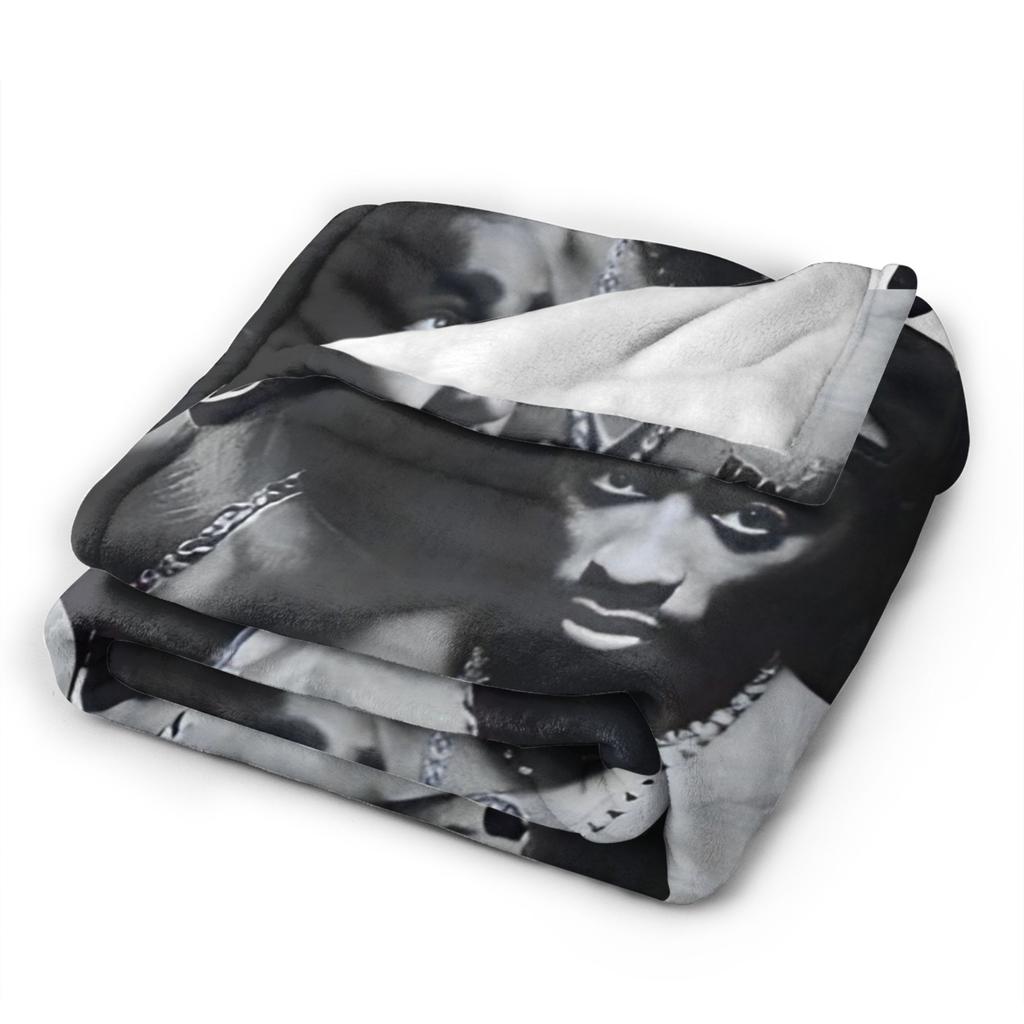 Rapper Tupac  Blanket Flannel 2pac Hip Hop Super Warm Throw Blanket for Outdoor Travel Bedroom Quilt