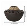 Textured HandcraftedStyle Vase Rustic Round WabiRustic Elegance for Hospitality Areas,