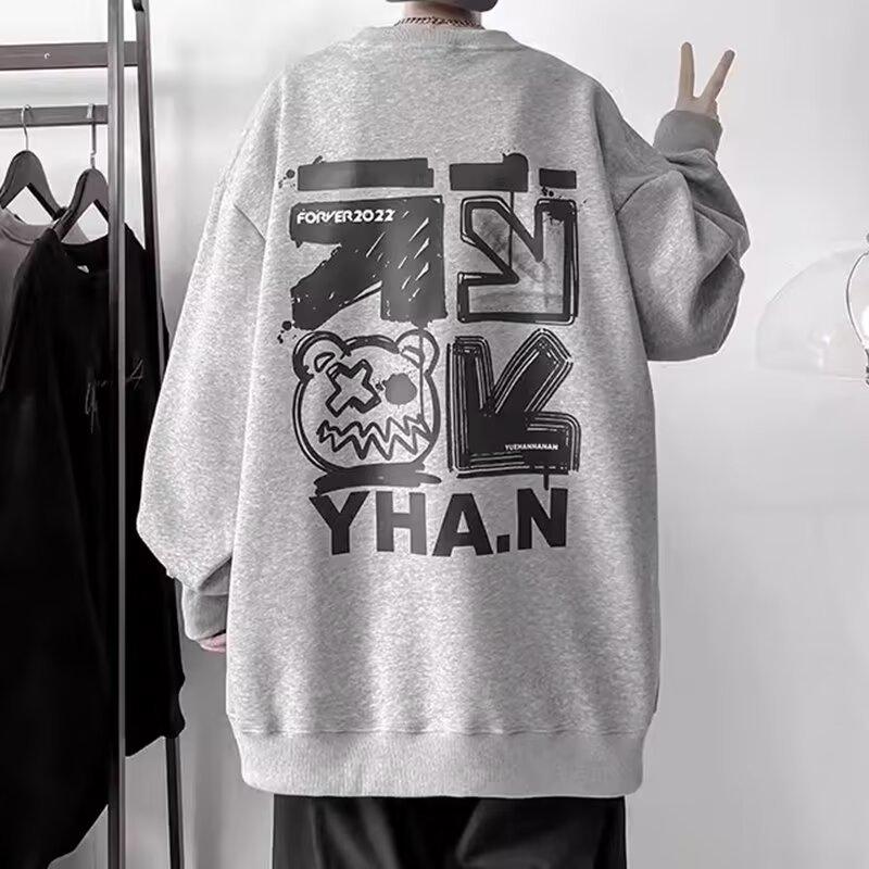 2024 Herren Hong Kong Stil Lockeres Kapuzensweatshirt - Trendiger Buchstabenprint, Vielseitige Frühjahrs-/Herbstjacke