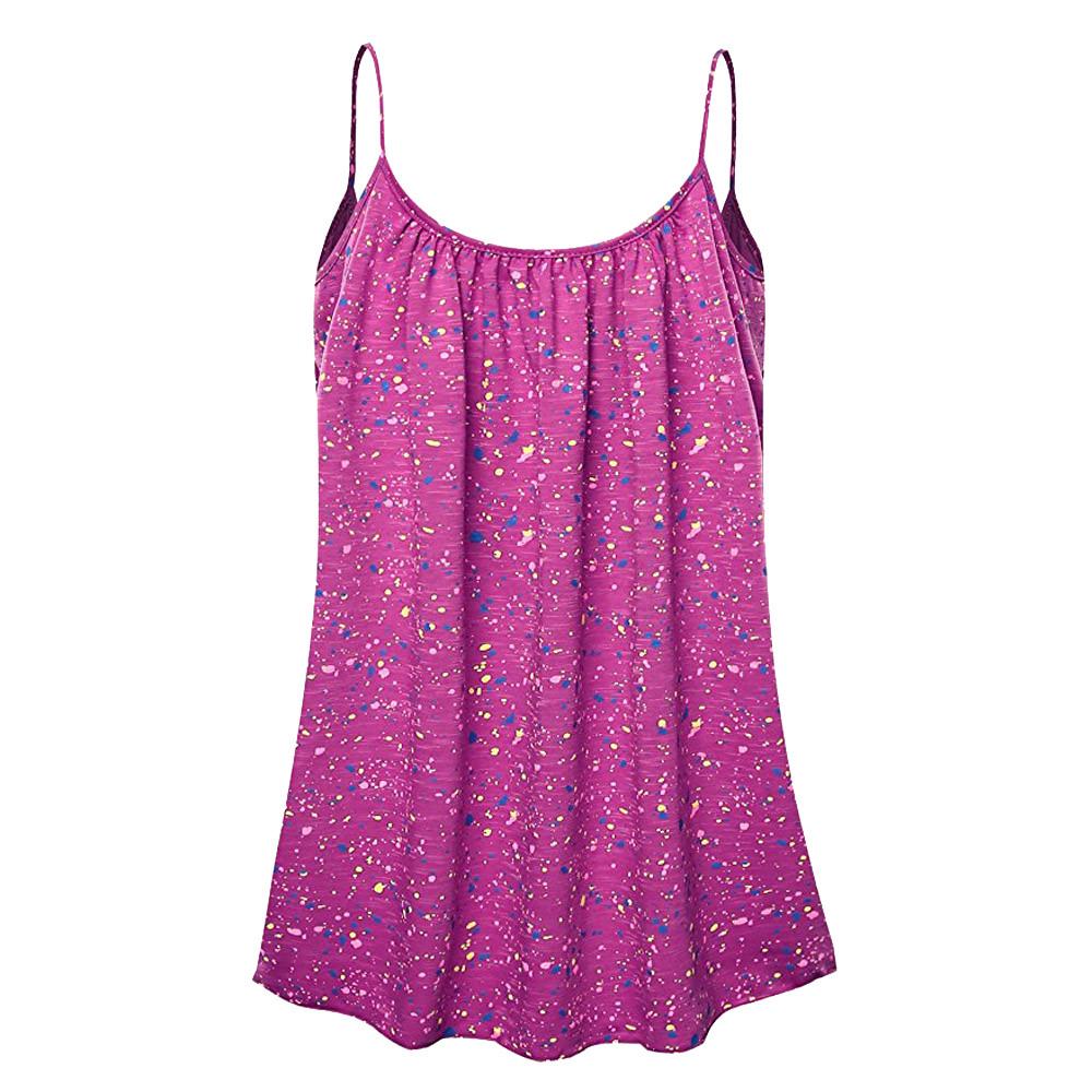 Women Summer Printed Sleeveless Vest Blouse Tank Tops Camis Clothes 