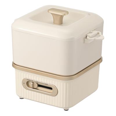 OHM Electric PULMORE Noodle Cooker, Single-Serving Electric Pot, Tabletop, Stylish, White, COK-NB80W 08-1460