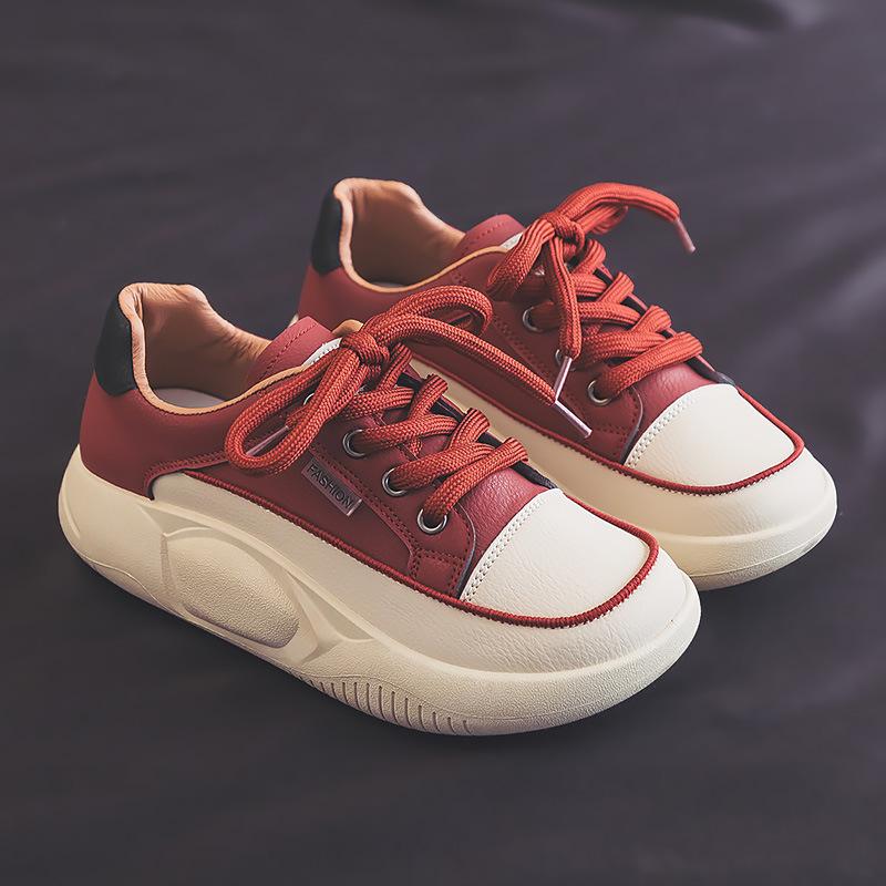 Platform White Shoes Women's Shoes Autumn and Winter New Lightweight Comfortable Rocking Shoes Student Sports Casual Shoes