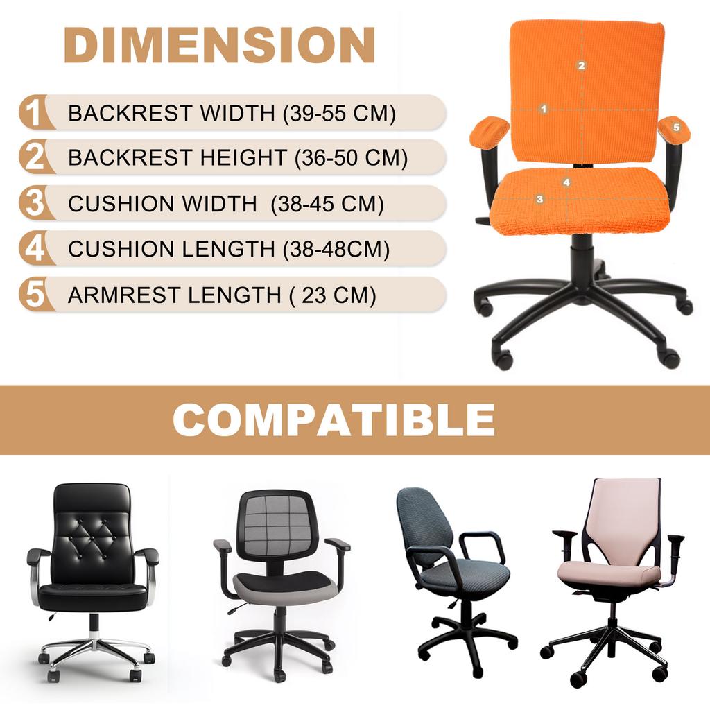 Gaming Chair Covers With Armrest Cover Set Stretch Computer Chair Cover Set Office Seat Cover for Rotating Chair Desk Chairs