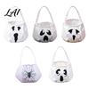 Sturdy Fabric Candy Buckets Halloween Trick or Treat Bag Funny Ghost Expressions Non-woven Handbag Accessories Lightweight for Kids Party Favors And