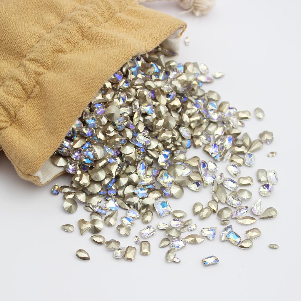 Nail Art Drill Whole Batch By Catty Nail Art Special-Shaped Diamond Burst Flash Color Pointed Bottom Diamond Crystal Glass Mixed Diamond Nail Art