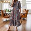Fashion Summer Spring Short Sleeve V-Neck Casual Dresses