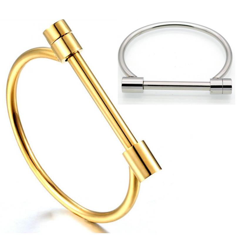 European and American Three-color Titanium Steel Horseshoe D-shaped Women’s Bracelet