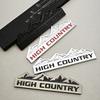 HIGH COUNTRY 3D Zinc Alloy Car Sticker Badge Suitable For Chevrolet Jeep Dodge Ford Modified Snow Mountain Metal Car Logo