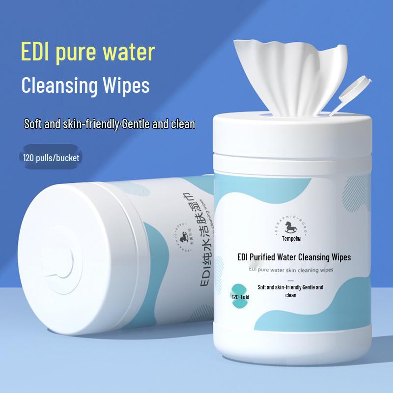 80-Count Portable Baby Hand & Mouth Wipes - Pure Water, Disposable, Household Cleaning