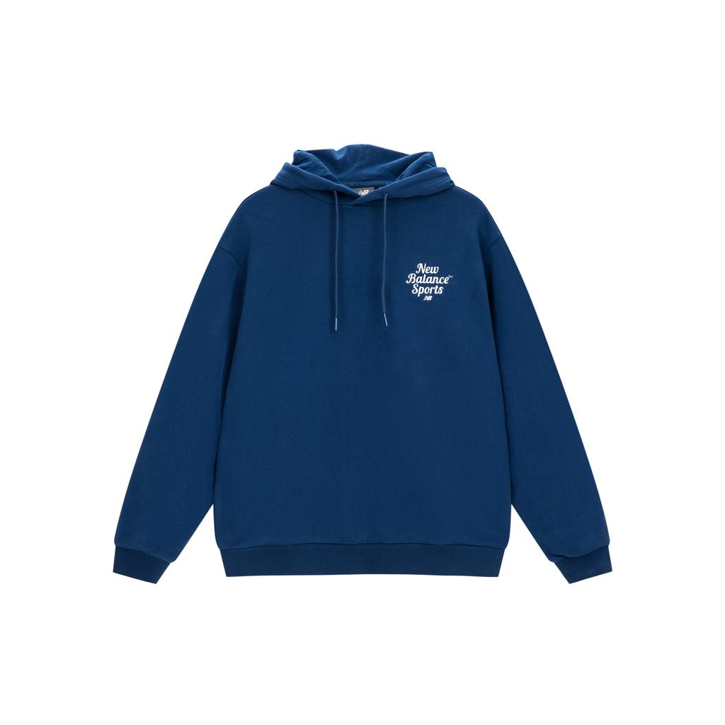 New Balance Sweatshirts Unisex Navy Blue Hooded Moderate Regular 5CD38061-NV
