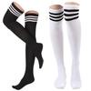 OLYOLY Knee-high Socks 3 Stripes Knee Anime Cosplay Cheerleader Beautiful Girl Moe Costume Loose Striped Ladies Stockings