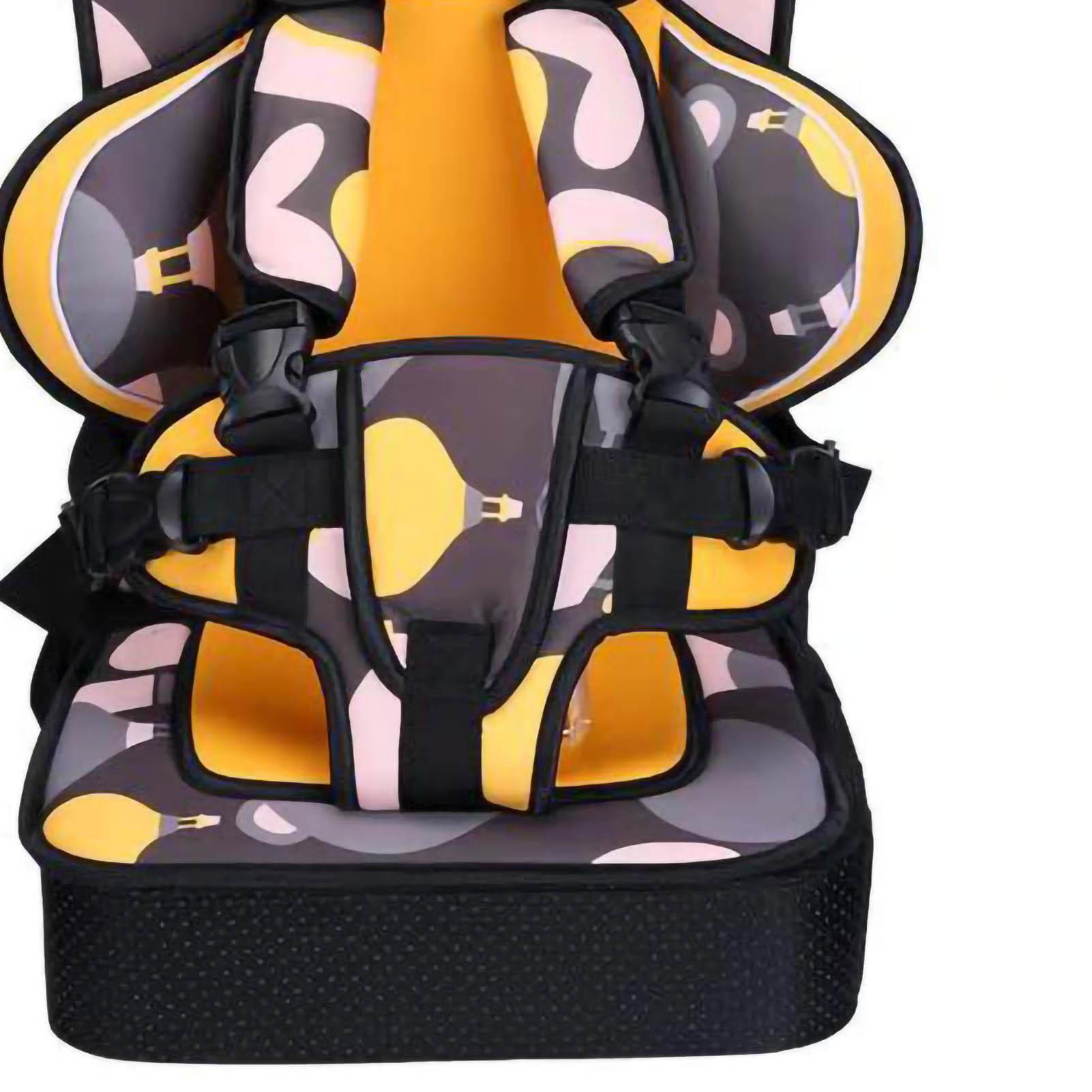 

High Back Booster Car Seat Portable Polyethylene Convertible Toddler Infant Seat for Baby Red Yellow жовтий