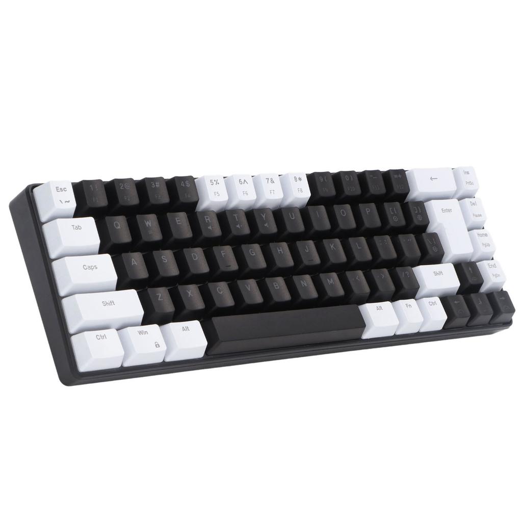 Membrane Gaming Keyboard 68 Keys RGB Backlit Ergonomic USB Interface Computer Keyboard for System Family