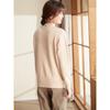Middle-Aged Women's Versatile Semi-Turtleneck Knit Sweater Top
