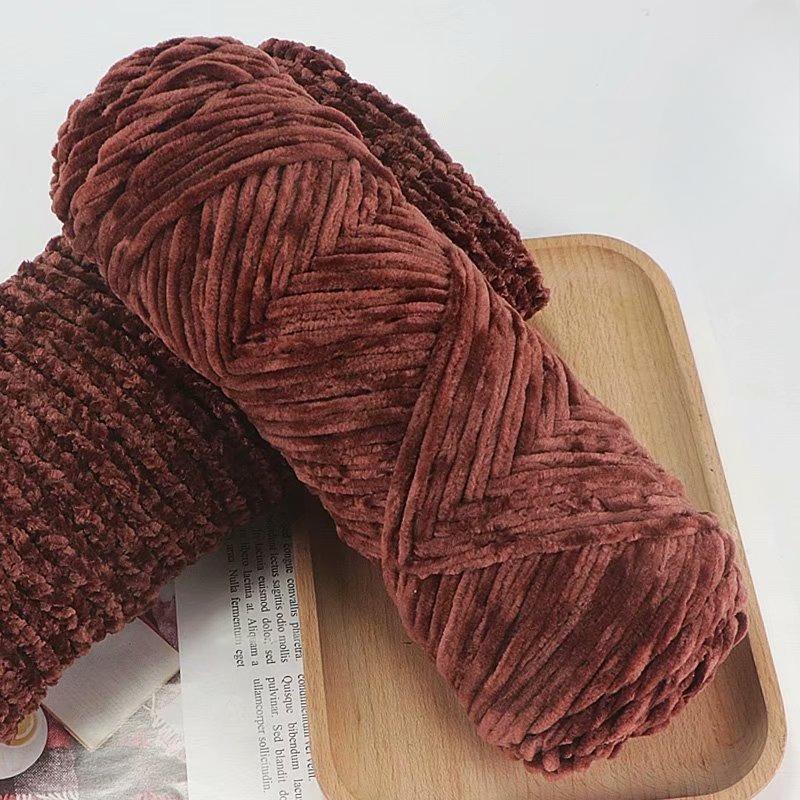 10Pcs/95g Chenille Warm Velvet Yarn Blended for Handmade DIY Knitting Wool Crochet Handmade Scarf Coat Baby Blanket and Hat