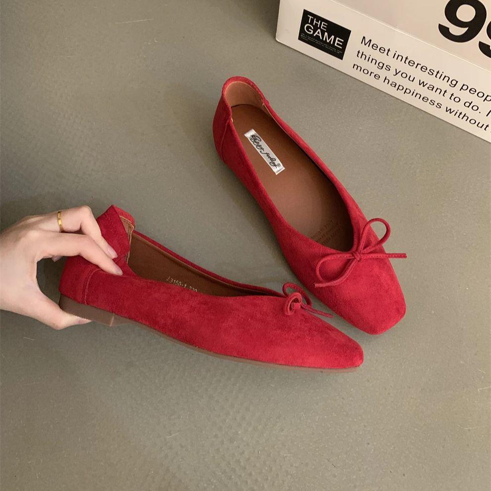 Fashion Bailamos Autumn Women's Flats Square Toe Mary Janes Shoes Soft Ballet Shoes Female Button Strap Shallow Dress Shoe Mujer