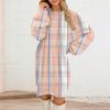 Women's Round Neck Casual Long Sleeve Plush Dresses