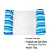 Inflatable PVC Float Recliner: Foldable Striped Swimming Bed
