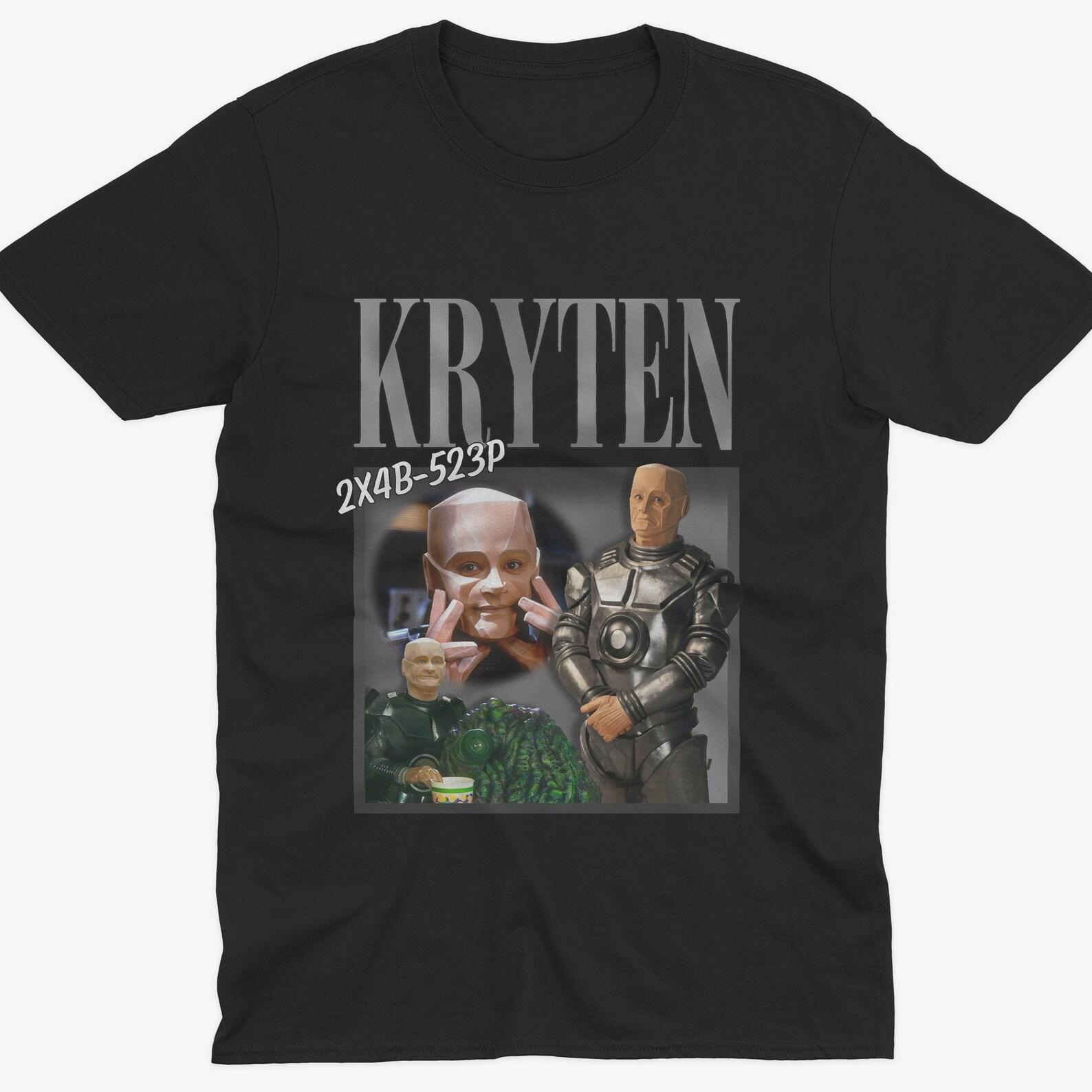 Футболка Kryten Retro Homage, Футболка Red Dwarf, Футболка Dave Lister, Подарок Red Dwarf, Smeg Head Red Dwarf, Крайтен, Риммер S