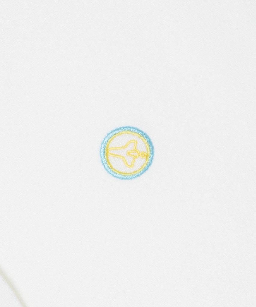 Antomas Circle Spaceship Logo Knit Polo Women - White