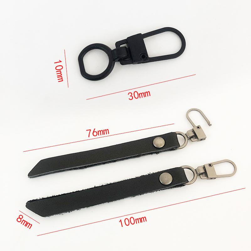 1Pcs Leather Zipper Metal Pullers for Zipper Sliders Replacement Repair Zipper Head for Bags Clothes DIY Sewing Accessories