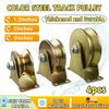 4Pcs V Shaped Plating Color Track Wheel Bearing Home Hardware Rigid Caster V Groove Wheel For Sliding Door Rollers
