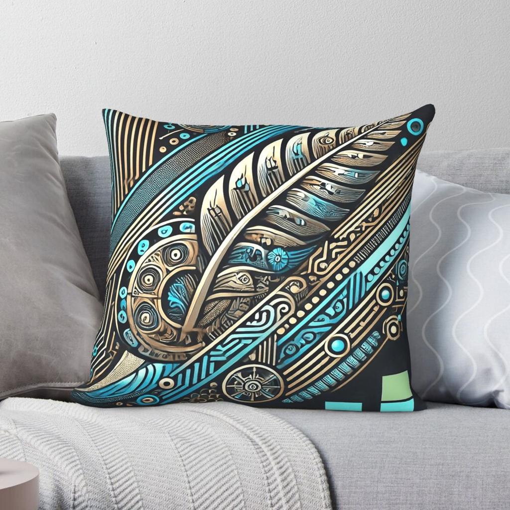 Maori Tribal Ethnic Square Pillowcase Polyester Linen Velvet Creative Zip Decor Throw Pillow Case Car Cushion Cover