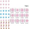 Christmas Snowflake Cake Toppers With Shining Design Paper For Holiday Party Decor