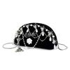 DIOR Bag [Customized Cosmetic Bag] Velvet Butterfly Nocturne Glitter Cat Special Gift Box Companion Butterfly Accessories Black black velvet
