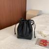 Fashion Pleated women Bucket Shoulder Bag Korean Luxury female Handbags  New PU Leather ladies Crossbody Bags bolsas