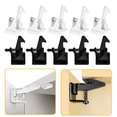 LASOLL Szafka Dziecięca Zamki do Szuflad Dziecięcych z Silnym Zabezpieczeniem Przed Trzęsieniem Ziemi Bez Narzędzi Łatwe Japońskie Instrukcje Czarny Zestaw 10 Zabezpieczeń, Zamków, Zamków, Stoperów,