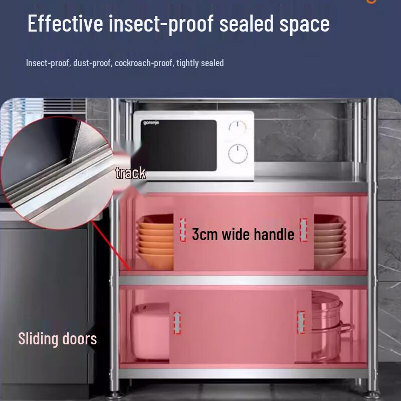 Beifu Szafka Kuchenna 4-poziomowa ze Stali Nierdzewnej