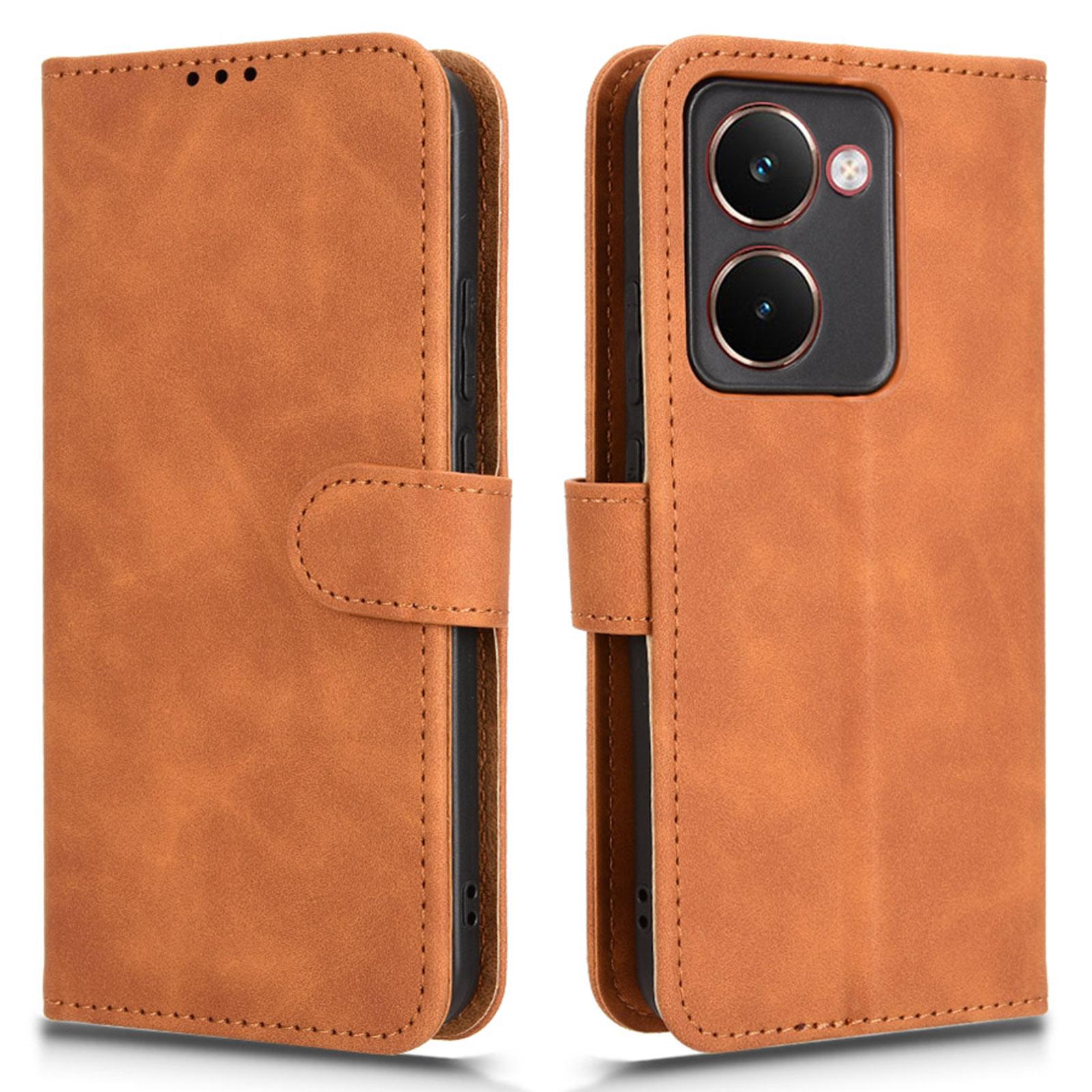 

For Realme P3 Ultra 5G Leather Case Skin Feel Anti Drop Wallet Flip Phone Cover Brown